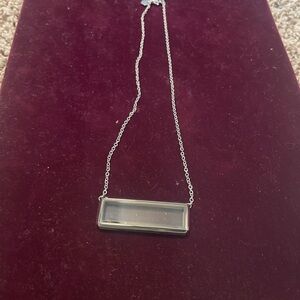 Origami Owl Silver Bar Necklace